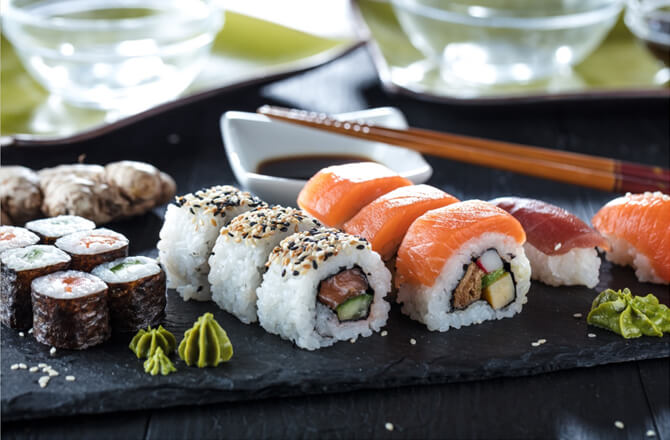 menu poisson à  sushi paris 12eme